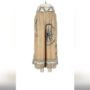 Vintage Tan Palazzo Platinum Wide Leg Capris by Dorothy Schoelen